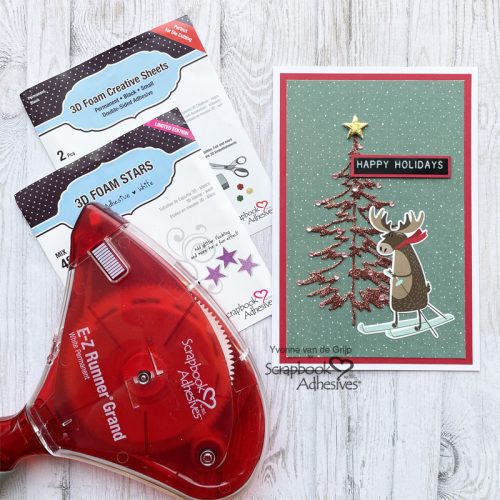 Happy Holidays Card by Yvonne van de Grijp for Scrapbook Adhesives by 3L 