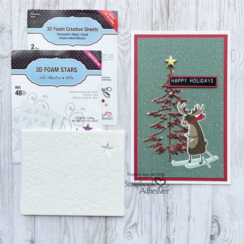Happy Holidays Card by Yvonne van de Grijp for Scrapbook Adhesives by 3L 