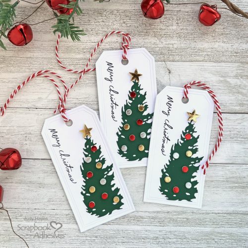 Christmas Tree Tag Tutorial by Judy Hayes for Scrapbook Adhesives by 3L 