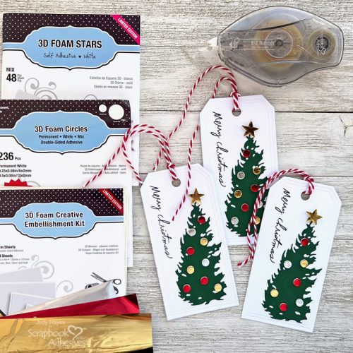 Christmas Tree Tag Tutorial by Judy Hayes for Scrapbook Adhesives by 3L 