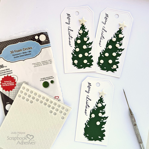 Christmas Tree Tag Tutorial by Judy Hayes for Scrapbook Adhesives by 3L 