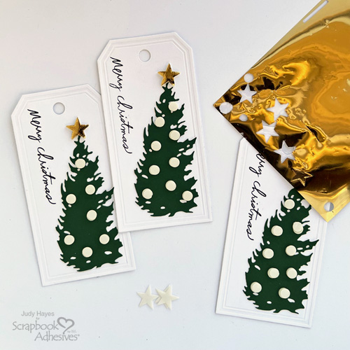 Christmas Tree Tag Tutorial by Judy Hayes for Scrapbook Adhesives by 3L 