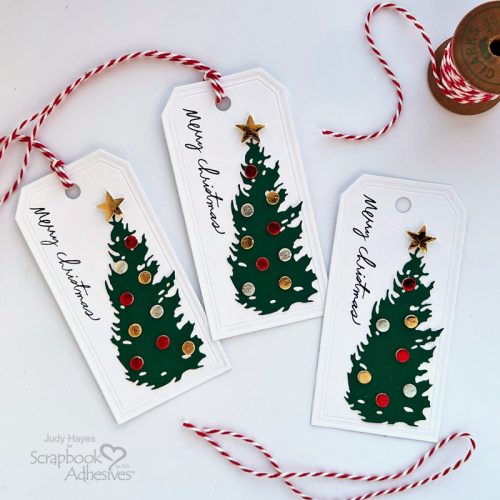 Christmas Tree Tag Tutorial by Judy Hayes for Scrapbook Adhesives by 3L 