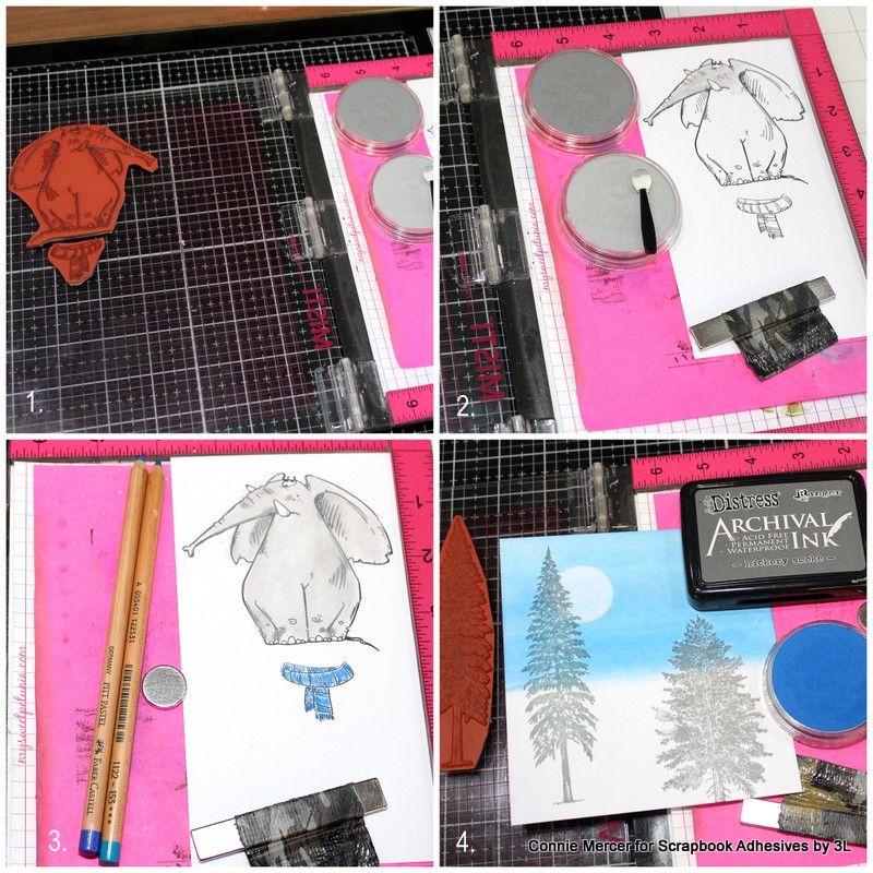 Wonderful Winter Card by Connie Mercer for Scrapbook Adhesives by 3L