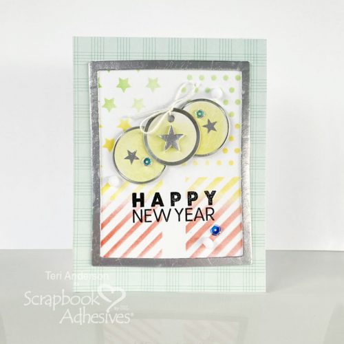 Happy New Year Frame Card by Teri Anderson for Scrapbook Adhesives by 3L 