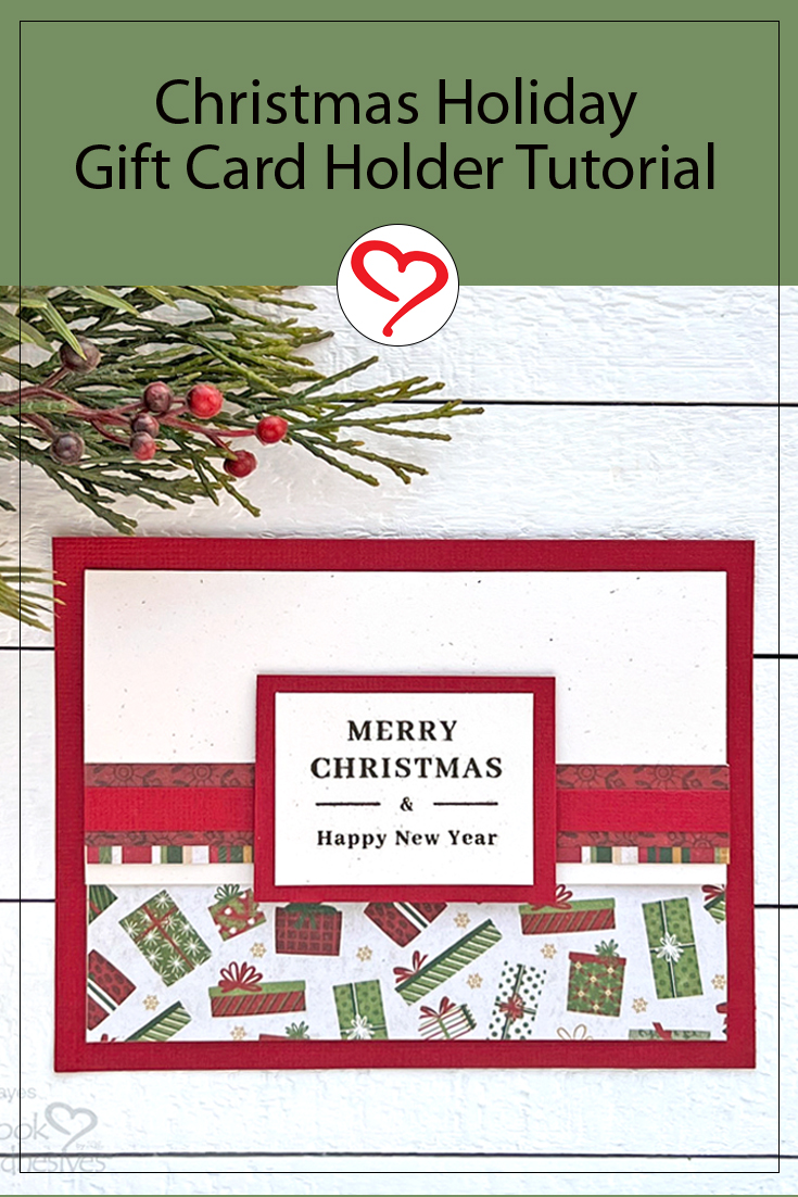 Christmas Holiday Gift Card Holder by Judy Hayes for Scrapbook Adhesives by 3L Pinterest 