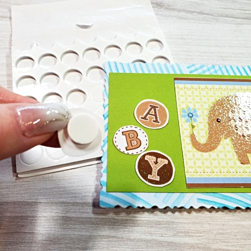Sweet Slimline Baby Card by Jamie Martin for Scrapbook Adhesives by 3L