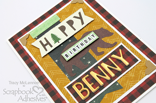 Layered Masculine Birthday Card by Tracy McLennon for Scrapbook Adhesives by 3L 