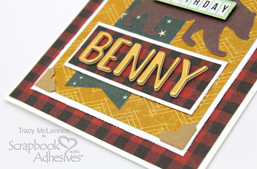 Layered Masculine Birthday Card by Tracy McLennon for Scrapbook Adhesives by 3L 