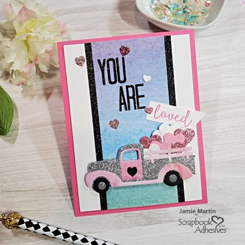 Truck Full of Hearts Card by Jamie Martin for Scrapbook Adhesives by 3L 