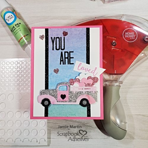 Truck Full of Hearts Card by Jamie Martin for Scrapbook Adhesives by 3L