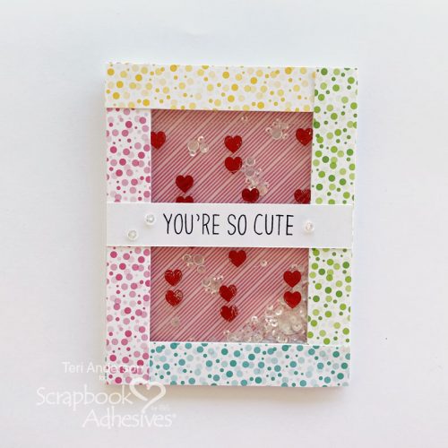 You're So Cute Window Shaker Card by Teri Anderson for Scrapbook Adhesives by 3L