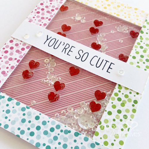 You're So Cute Window Shaker Card by Teri Anderson for Scrapbook Adhesives by 3L
