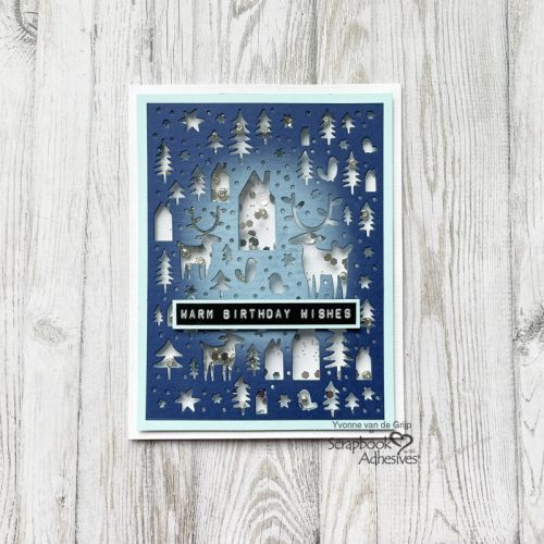 Winter Birthday Card by Yvonne van de Grijp for Scrapbook Adhesives by 3L 