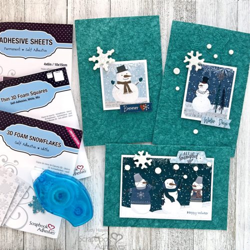 Scrapbook adhesives double sided adhesive white 3D Foam Snowflakes