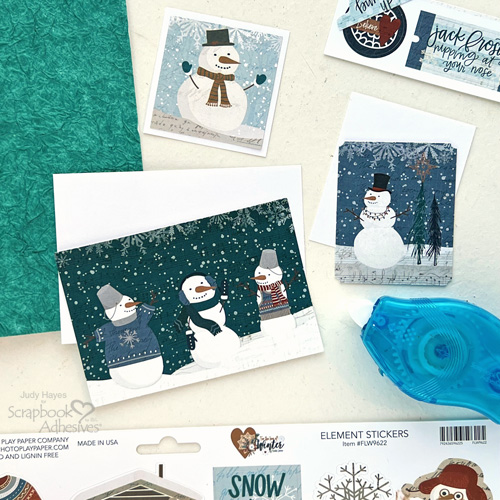 Winter Snowman Note Cards by Judy Hayes for Scrapbook Adhesives by 3L 