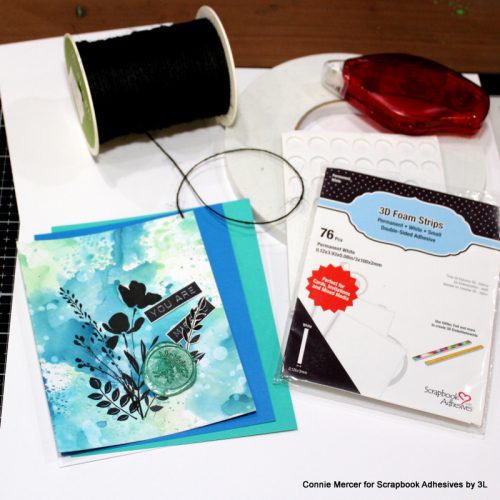 You Are Missed Card by Connie Mercer for Scrapbook Adhesives by 3L