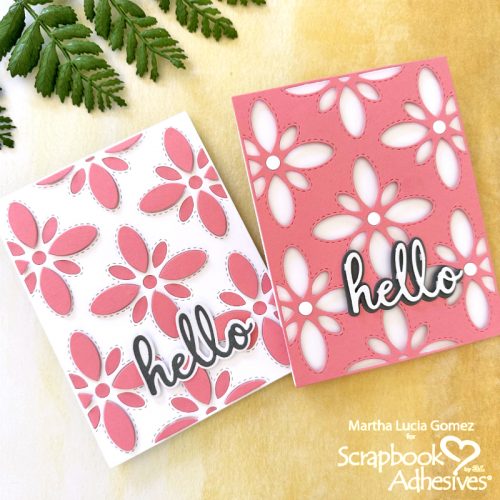Hello Card Two Ways by Martha Lucia Gomez for Scrapbook Adhesives by 3L 