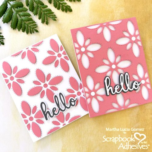 Hello Card Two Ways by Martha Lucia Gomez for Scrapbook Adhesives by 3L