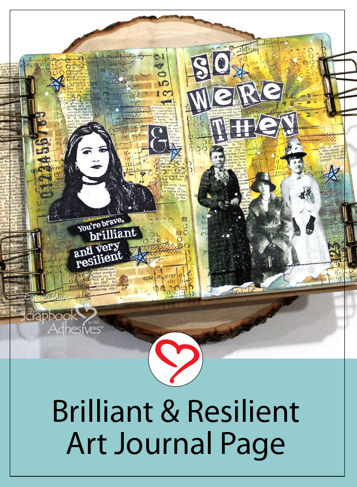 Brilliant and Resilient Art Journal Page by Connie Mercer for Scrapbook Adhesives by 3L Pinterest