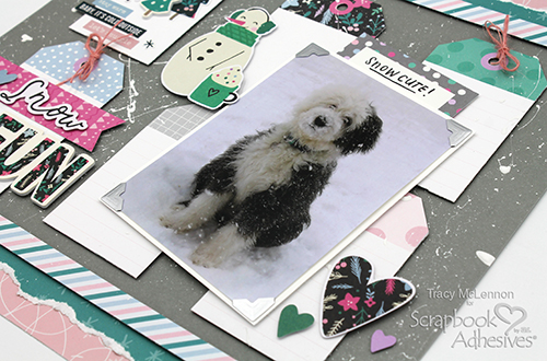 Dimensional Winter Layout by Tracy McLennon for Scrapbook Adhesives by 3L