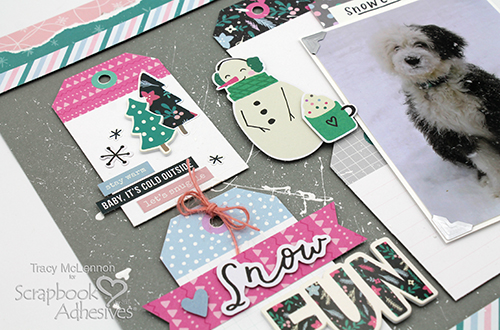 Dimensional Winter Layout by Tracy McLennon for Scrapbook Adhesives by 3L