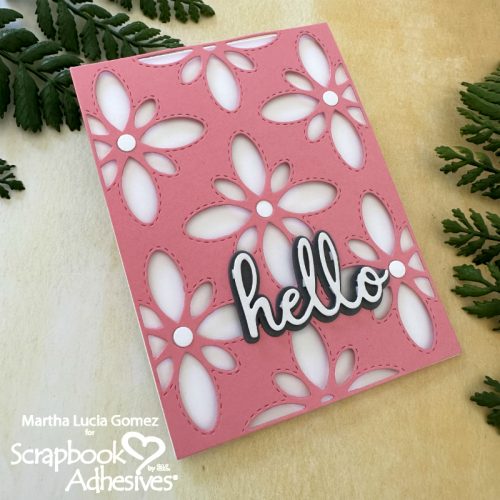 Hello Card Two Ways by Martha Lucia Gomez for Scrapbook Adhesives by 3L