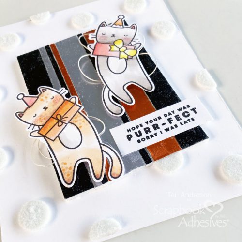 Kitties Belated Birthday Card by Teri Anderson for Scrapbook Adhesives by 3L