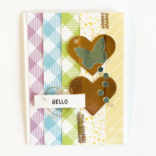Hello Hearts Butterfly Card by Teri Anderson for Scrapbook Adhesives by 3L
