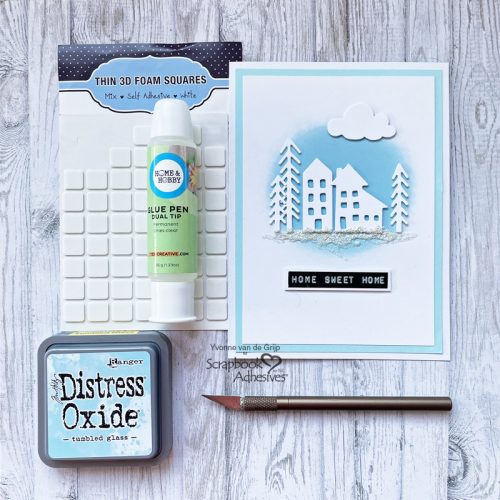 Home Sweet Home Card by Yvonne van de Grijp for Scrapbook Adhesives by 3L 