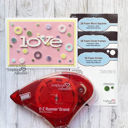 Pastel Love Card by Yvonne van de Grijp for Scrapbook Adhesives by 3L 