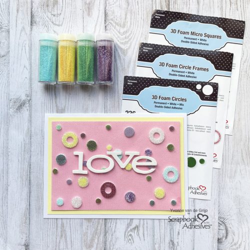 Pastel Love Card by Yvonne van de Grijp for Scrapbook Adhesives by 3L 