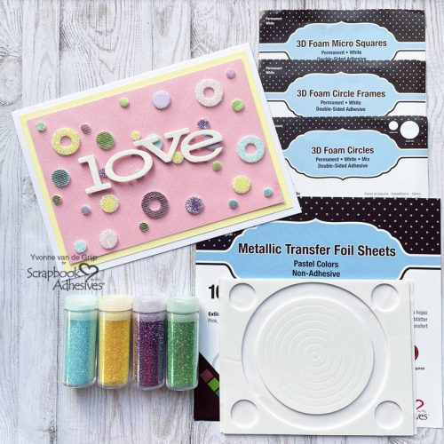 Pastel Love Card by Yvonne van de Grijp for Scrapbook Adhesives by 3L 