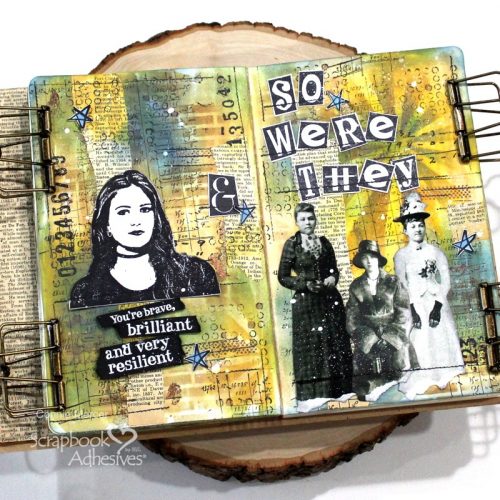 Brilliant and Resilient Art Journal Page by Connie Mercer for Scrapbook Adhesives by 3L 
