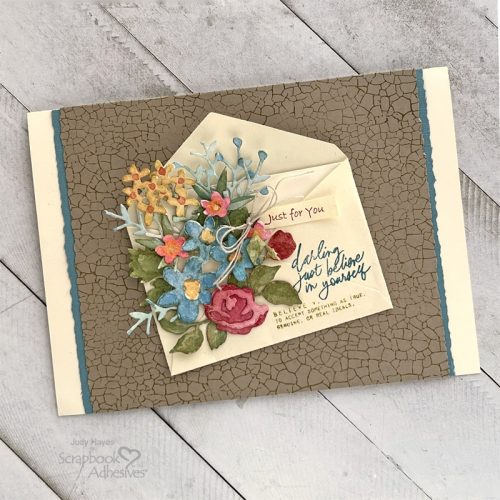 Mini Watercolor Flowers Card by Judy Hayes for Scrapbook Adhesives by 3L 