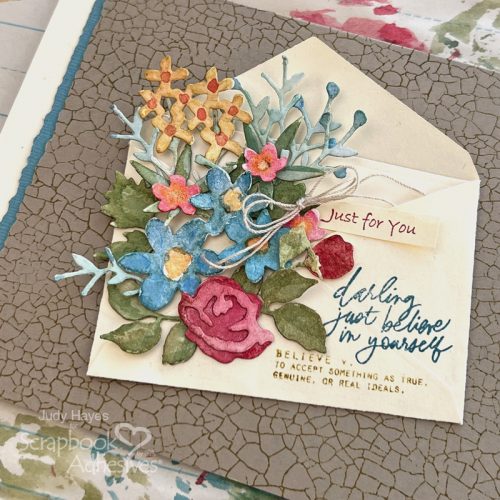 Mini Watercolor Flowers Card by Judy Hayes for Scrapbook Adhesives by 3L 