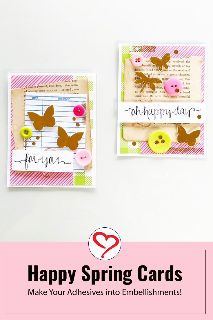 Happy Spring Cards by Teri Anderson for Scrapbook Adhesives by 3L Pinterest