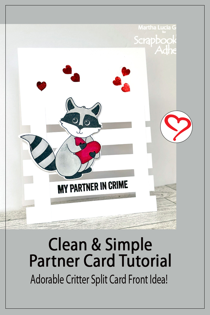 CAS Partner in Crime Card by Martha Lucia Gomez for Scrapbook Adhesives by 3L Pinterest 