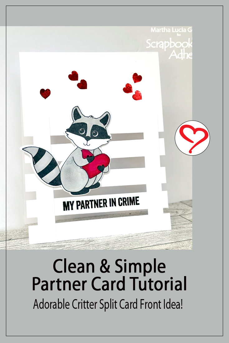 CAS Partner in Crime Card by Martha Lucia Gomez for Scrapbook Adhesives by 3L Pinterest