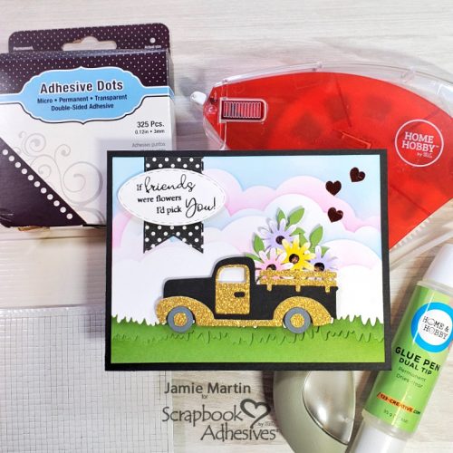 Truck Filled with Flowers Card by Jamie Martin for Scrapbook Adhesives by 3L 