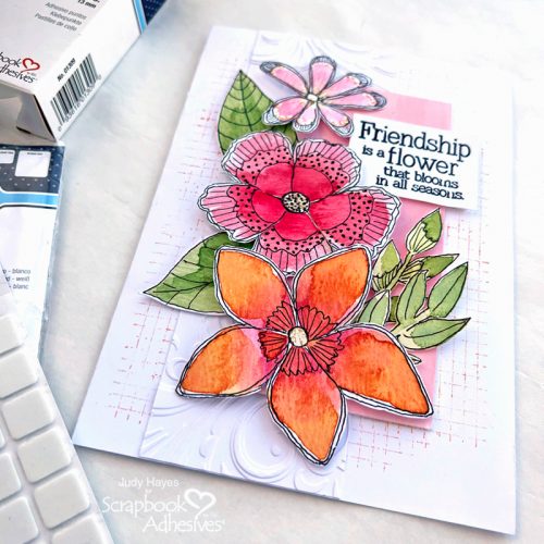 Friendship Flower Card by Judy Hayes for Scrapbook Adhesives by 3L 