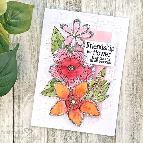 Friendship Flower Card by Judy Hayes for Scrapbook Adhesives by 3L 