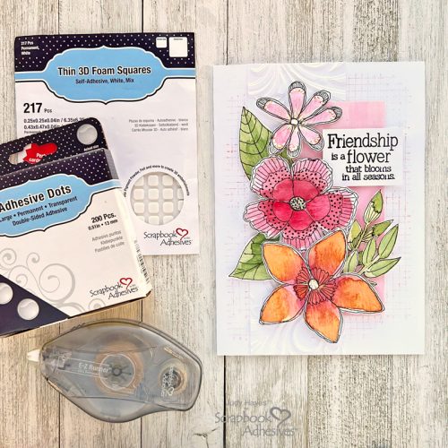 Friendship Flower Card by Judy Hayes for Scrapbook Adhesives by 3L 