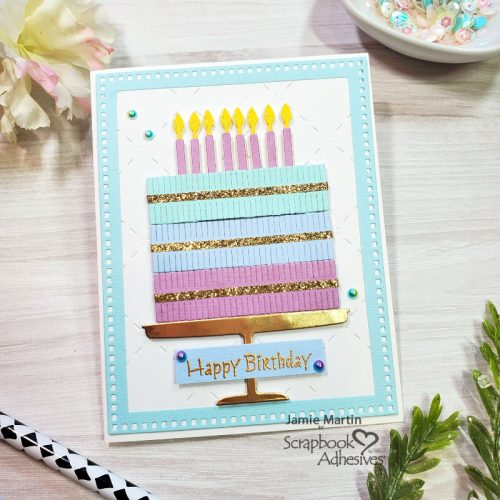 Framed Birthday Cake Card by Jamie Martin for Scrapbook Adhesives by 3L