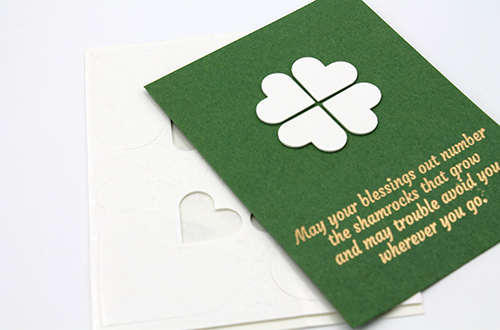 Easy Shamrock Card by Tracy McLennon for Scrapbook Adhesives by 3L 