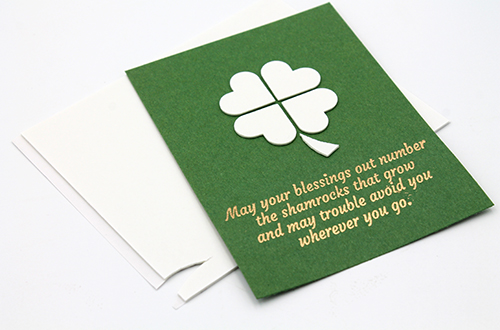 Easy Shamrock Card by Tracy McLennon for Scrapbook Adhesives by 3L 