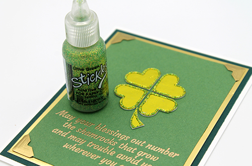 Easy Shamrock Card by Tracy McLennon for Scrapbook Adhesives by 3L 