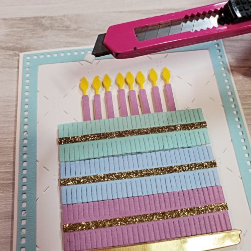 Framed Birthday Cake Card by Jamie Martin for Scrapbook Adhesives by 3L