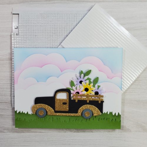 Truck Filled with Flowers Card by Jamie Martin for Scrapbook Adhesives by 3L 