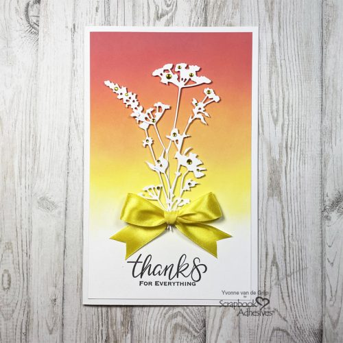 Floral Silhouette Spring Card by Yvonne van de Grijp for Scrapbook Adhesives by 3L 